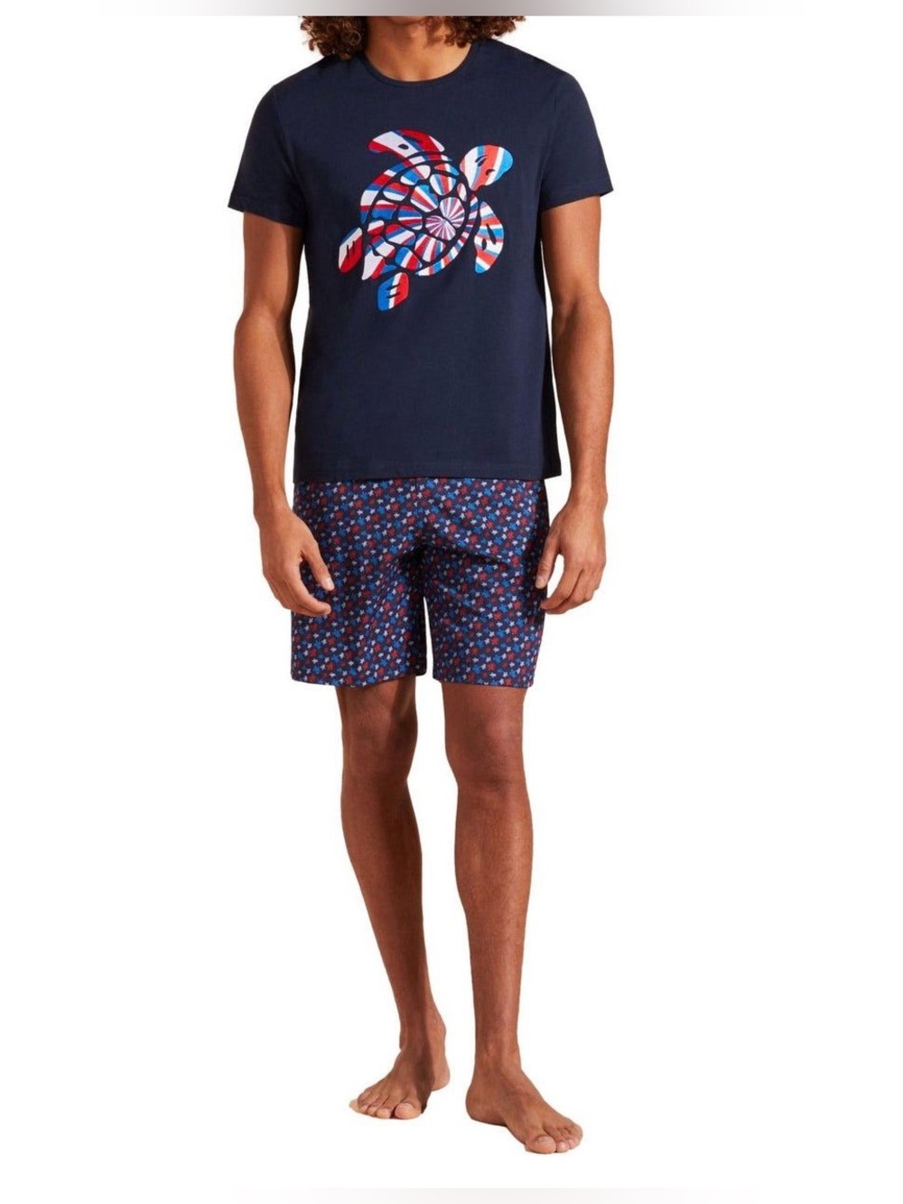 VILEBREQUIN Tee-Shirt Mens S Small Sea Turtle Navy NEW NWT